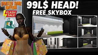 🥇 Free Gifts in Second Life 🎁 99L$ Akeruka Head, Free Skybox, Flash Sales &amp; Discounts