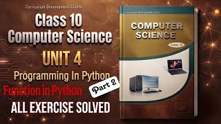 Function in Python | Python Programming | Class 10 Computer Science | All Exercise Solved | CDC |