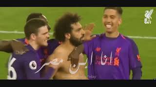 رقص محمد صلاح مع فريق ليفربول ف غرفة خلع الملابس بعد الفوز علي برشلونة ٤/٠