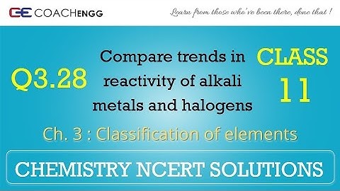 Classification of Elements Q3.28 Chapter 3 CHEMISTRY NCERT Solutions Class 11