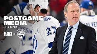 Jon Cooper | Postgame at Florida | 3.3.25