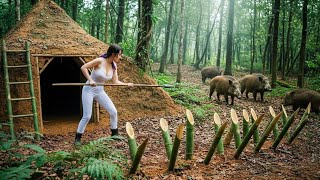 A Heart-Pounding Standoff: She Holds the Spear While the Forest Trembles