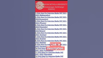 LNMU interview Mark of PAT session 2021-22 #lnmu#pat#interview