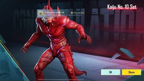 New lucky Spin KAIJU no. 8 collaboration 😱 crate opening 10UC luck and Kaiju Prize Path 🥰🙌🏻 #pubg