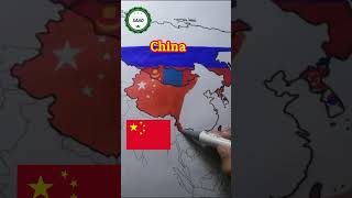 China flag map drawing | 中国国旗地图绘制