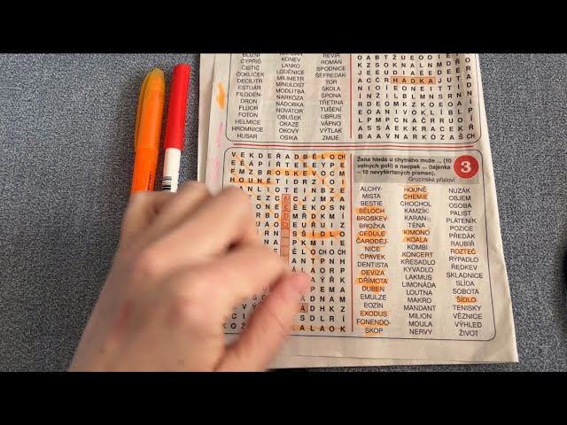 ASMR CZ- Luštím osmisměrku 2.díl