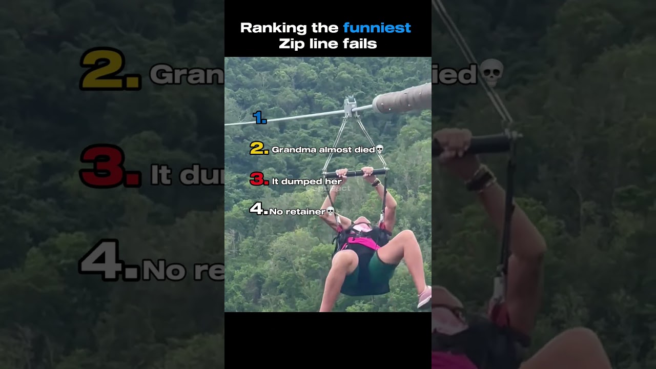 Funniest zip lines fails