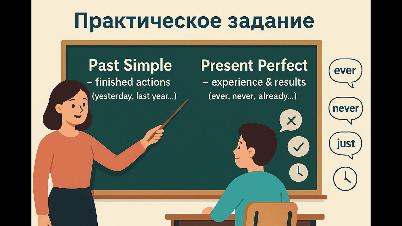 Video 92 Упражнение на Present perfect/ Past simple
