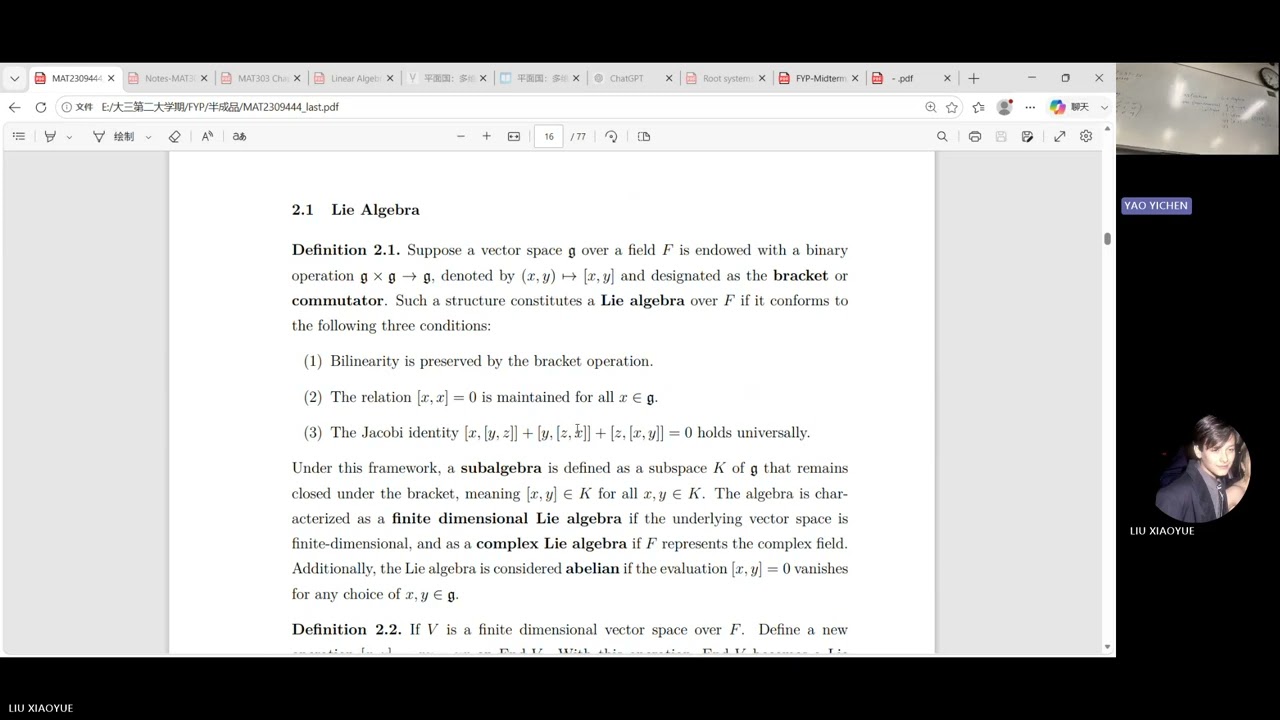 Classification of Semisimple Lie Algebra