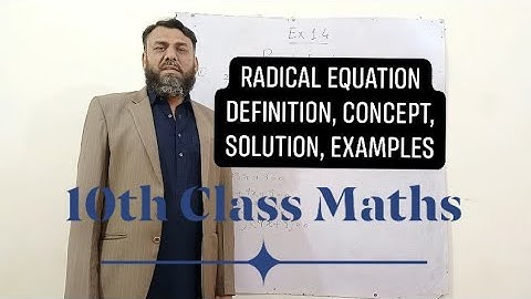10th Class Math Lecture | Ex 1.4 Part 2 | Radical Equation | Smart Syllabus
