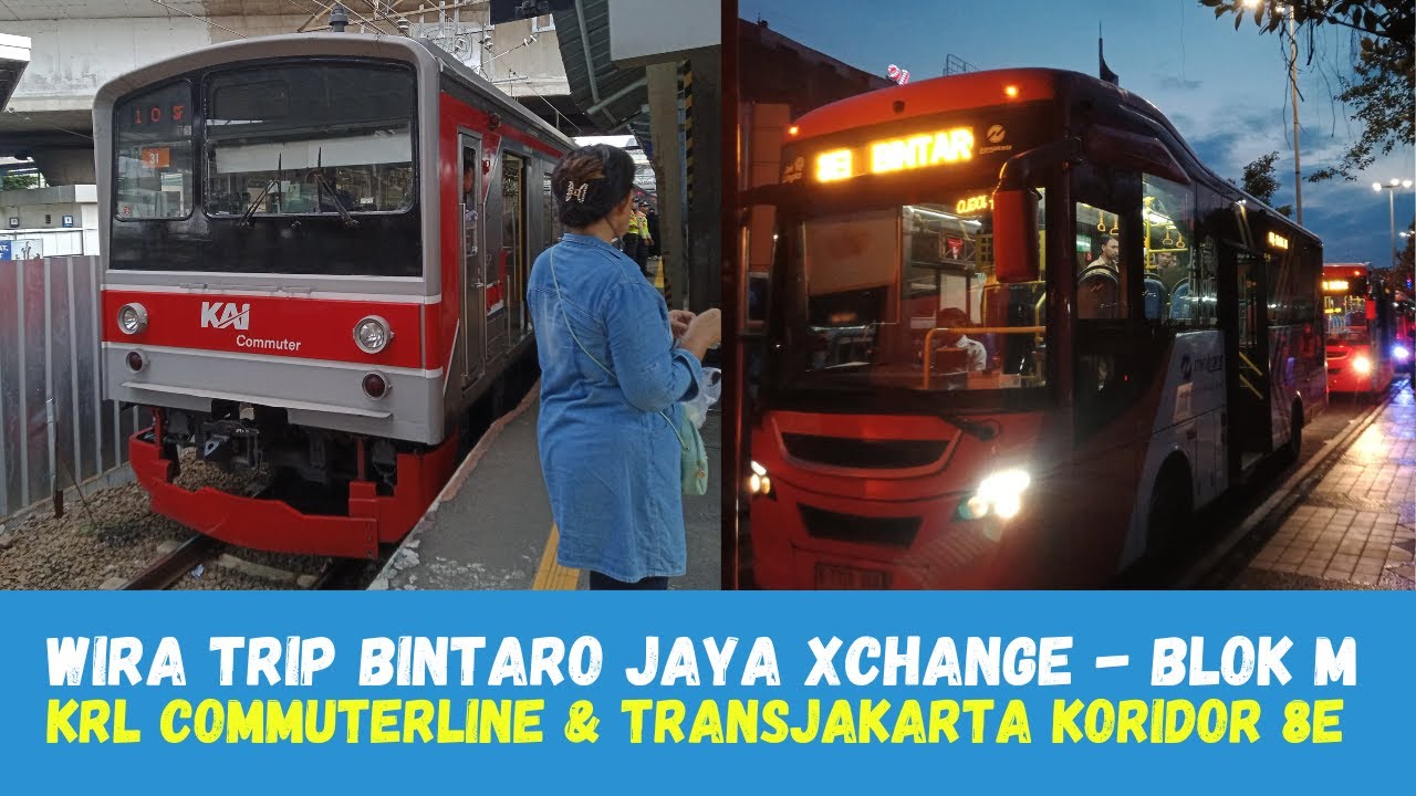 Cara Praktis ke Blok M dari Mall Bintaro Jaya Xchange Hanya 6500 || KRL Commuterline & TJ Koridor 8E