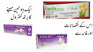 Familia injection for birth control