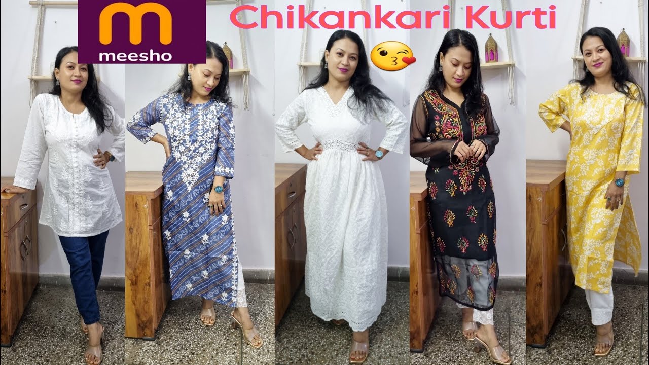 Lucknowi Embroidery Chikankari Kurti Palazzo Set, Casual Wear at Rs  1750/set in Lucknow