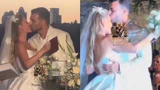 Romantik Anlar Ekrem Karaçayır Nikah Sonrası Eşi Eda Erolu Öpücüklere Boğdu