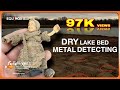 DRAINED LAKE! Beach Metal Detecting | DRY Lake Bed LIVE DIGS with Minelab Equinox 800 Metal Detector