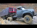 RC SCANIA 560 STUCK! RUSSIAN ZIL 4X4 NEEDS HELP! VOLVO A45G IS THE STONGEST!