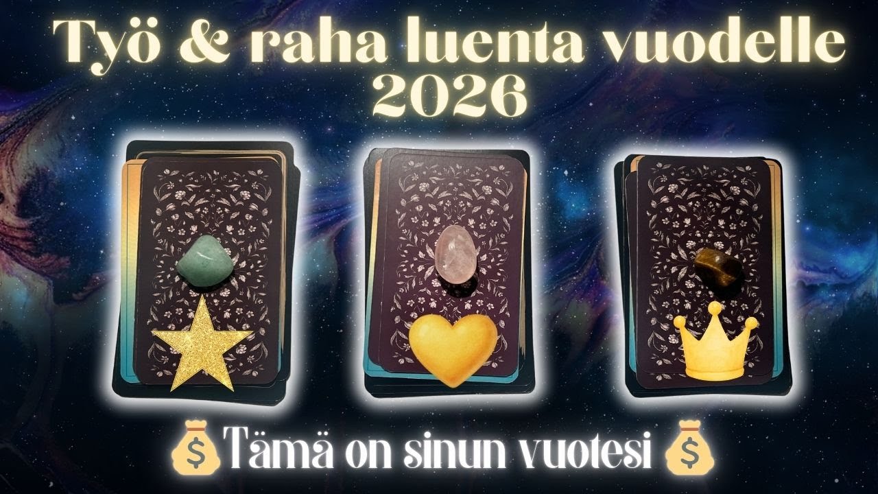 TYÖ & RAHA 2026 💰 Tämä on sinun vuotesi 🚀 Tarot-tulkinta ☾ Valitse kortti