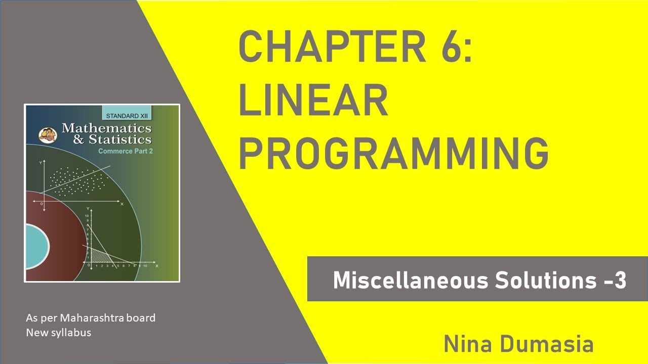 12th Commerce | Linear Programming - Miscellaneous Part 3 - YouTube