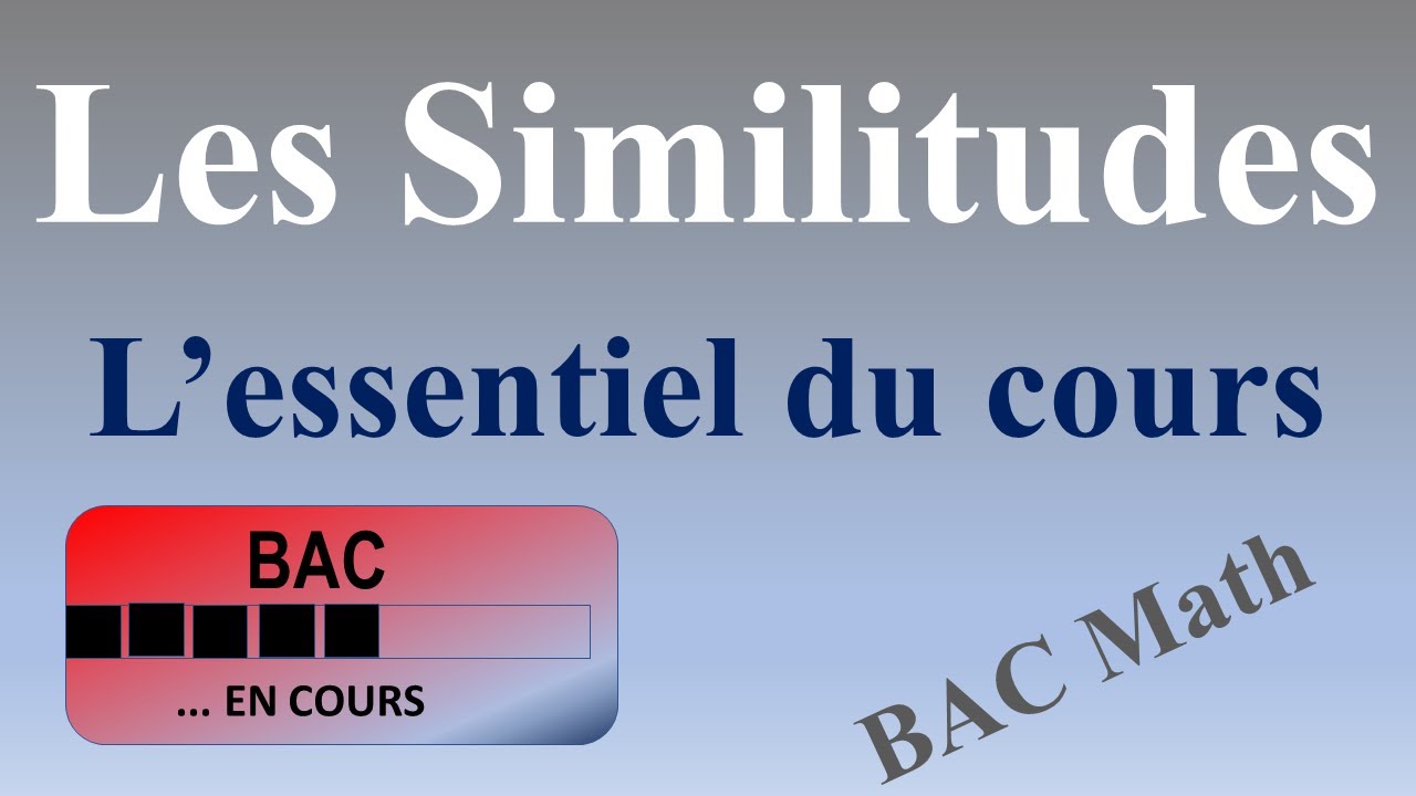 Similitudes: L'essentiel du cours