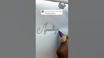 ‎How to make an art signature | Aaradhya | Calligraphy signature