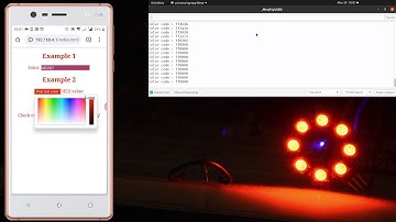 NeoPixel ring colour picker with touch and drag support from Mobile device through NodeMCU