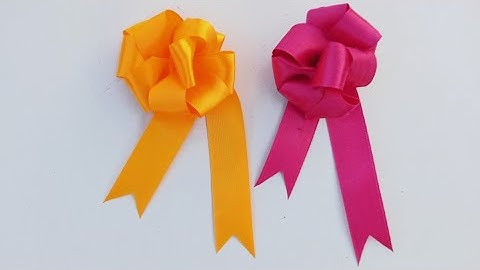 How To Make Puff Bow With Ribbon For Gift Wrapping | Gift Wrap Bow Tutorial | DIY Bow