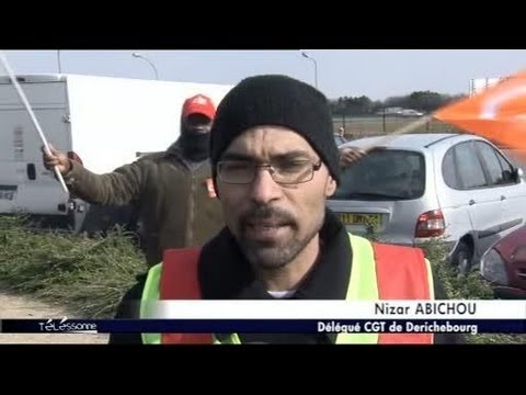 Les salariés de Derichebourg Propreté manifestent (Essonne)