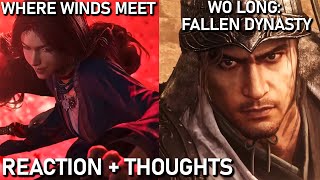 Where Winds Meet \& Wo Long Fallen Dynasty Gameplay Trailer REACTION - WE GAMING IN 2023