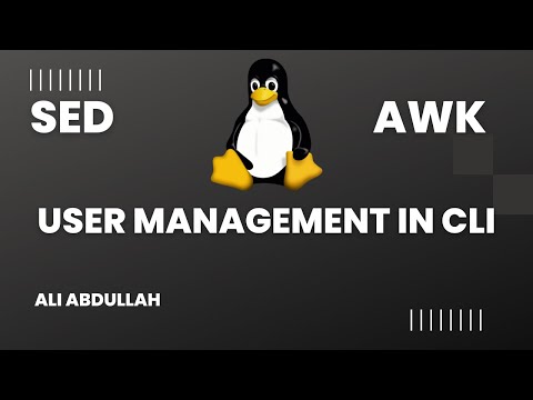 Sed and Awk for Linux - Searching and Formatting - - - User Management