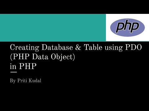 31 Creating Database & Table using PDO in PHP - YouTube