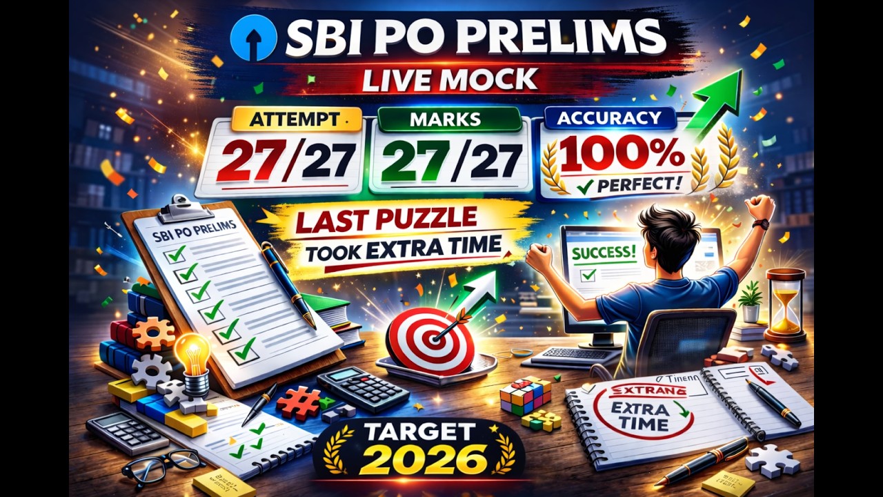 SBI PO PRELIMS LIVE MOCK OLIVEBOARD REASONING SECTION ONLY #reasoningmocktest#education #sbipo