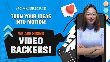 Turn ideas into motion! We are HIRING Video backers!