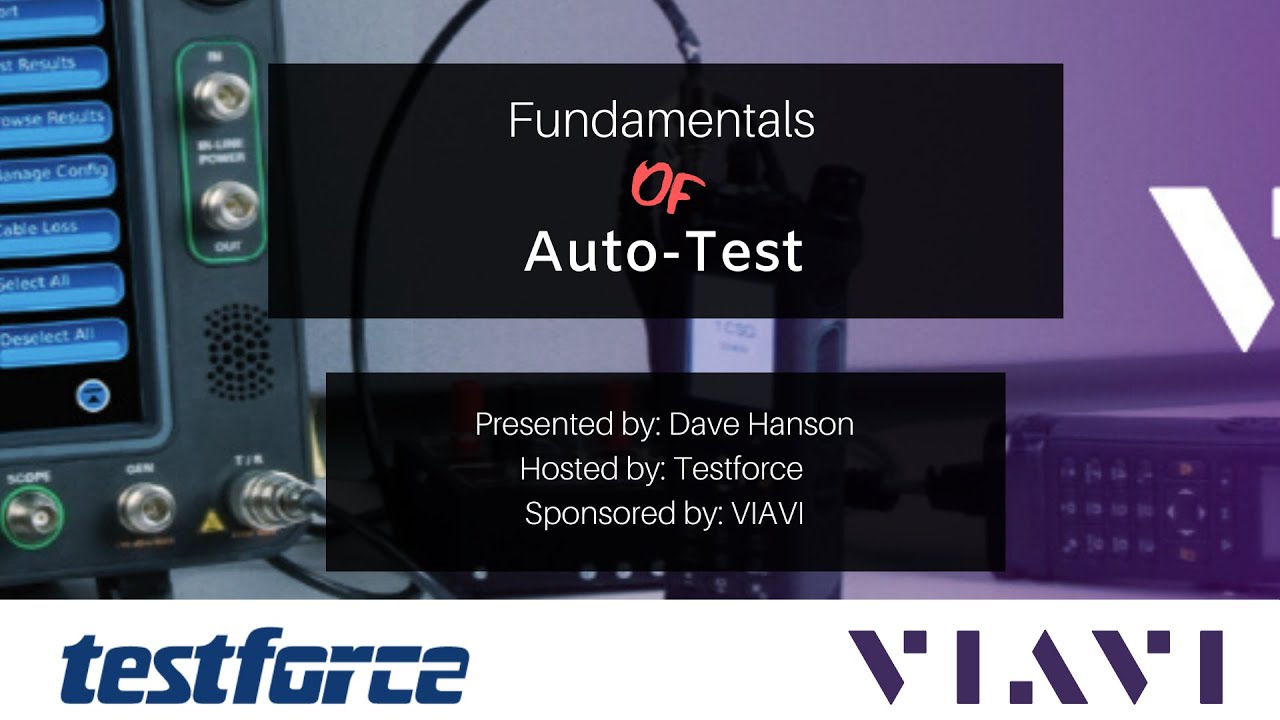 Fundamentals of Auto Test inar YouTube