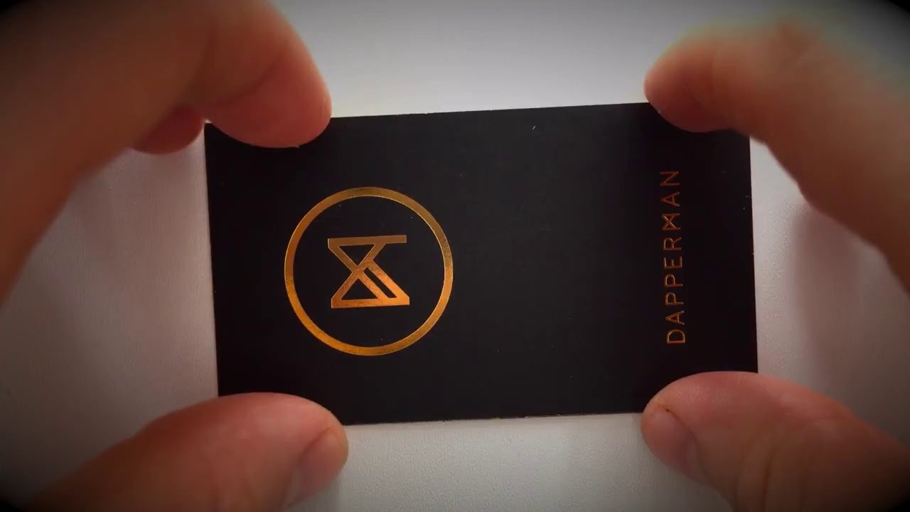 Matte Black Business Cards With Gold Foil Stamping Youtube