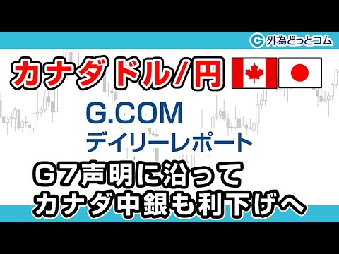 ＦＸテキスト動画「【カナダドル/円】G7声明に沿ってカナダ中銀も利下げへ」G.comデイリーレポート 2020/3/4