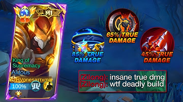 GLOBAL ALDOUS FULL UNLIMITED TRUE DAMAGE BUILD 2025!!💀 (must try this op build) - Mobile Legends