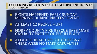 Horry County Fire Rescue, Atlantic Beach police chief offer differing accounts of bike week fights t