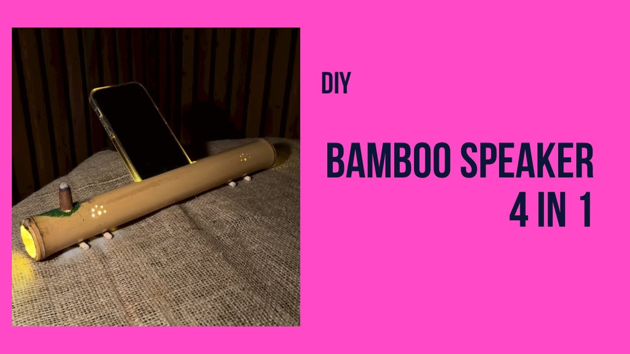 DIY Bamboo Speaker & Backflow Incense Holder with LED | Creative Handmade Craft