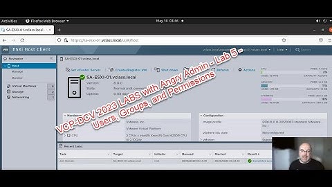 Data Center Virtualization 2023 (VCP-DCV 2023) Lab 5 - Users, Groups, and Permissions #vmware