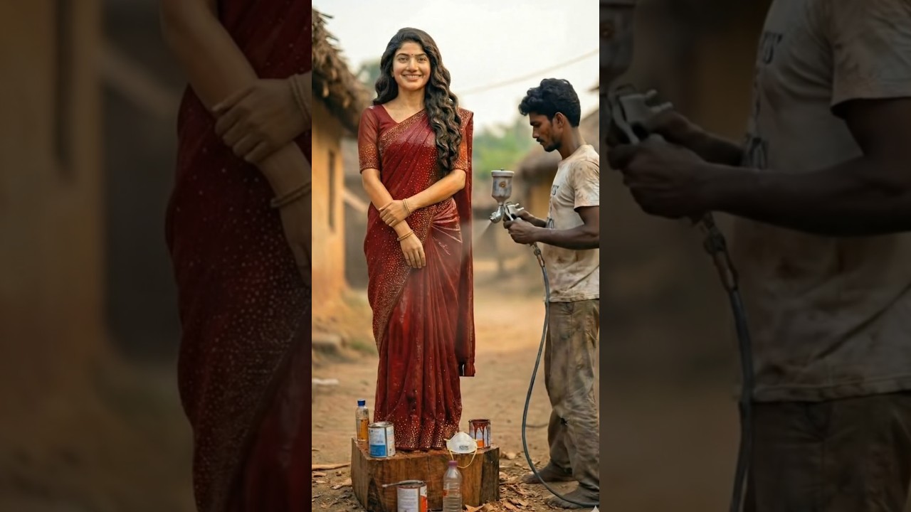 😮 Sai Pallavi Inspired Wooden Statue Transformation ❤️ 