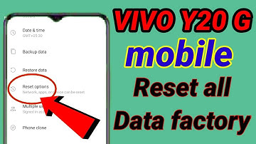 How to reset vivo y20g  vivo y20g mobile ko reset kaise kare | Reset all data factory | reset mobile