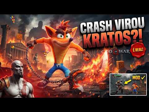 CRASH VIROU KRATOS?! Colocaram Ele no GOD OF WAR e Ficou INSANO!