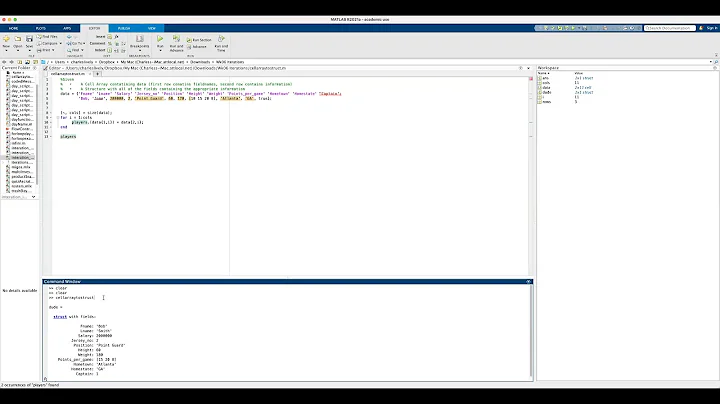 Matlab: Convert a Cell Array to a Structure