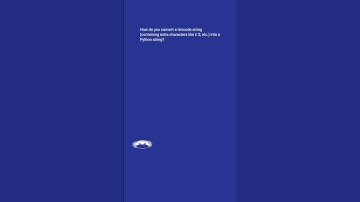 Convert a Unicode string to a string in Python (containing extra symbols) #shorts