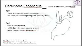 Lec 13 Carcinoma Esophagus   Siewert classification GE junction tumors mp4 || GIT