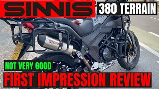 SINNIS TERRAIN 380 | First impression | REVIEW | Adventure motorcycle ?