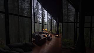 rainlovers?️ darkclouds heavy rain wildjungle window view relaxing with nature longtrees