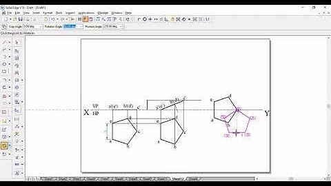 ENGINEERING GRAPHICS PROBLEM (PENTAGON 15 MM CORNER ON XY) SOLVED USING SOLID EDGE V19 SOFTWARE
