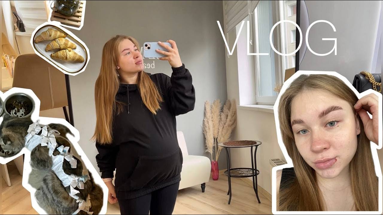 37 НЕДЕЛЬ БЕРЕМЕННОСТИ | стерилизация кошки | стрейчинг ресниц ...