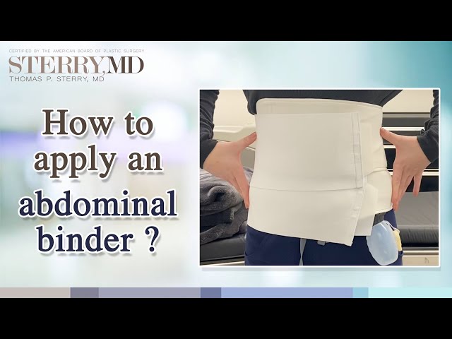How to apply an abdominal binder? 